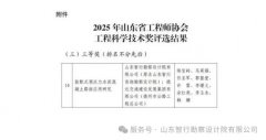 【喜报】智行设计院荣获山东省工程师协会工程科学技术奖三等奖